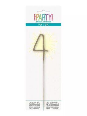 NEW Sparkler Flame Gold Birthday Number Candle Assorted 17 Pack